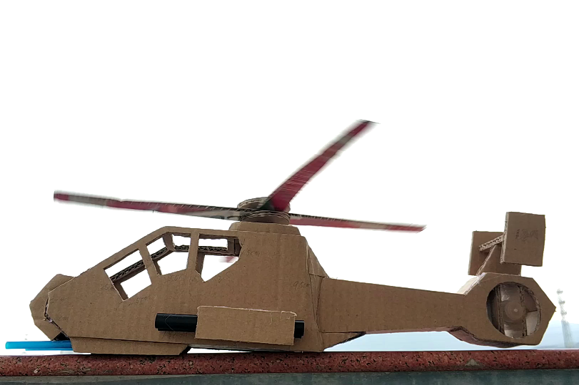 教你如何用废纸箱板,手工打造酷炫武装直升机!_手机搜狐网