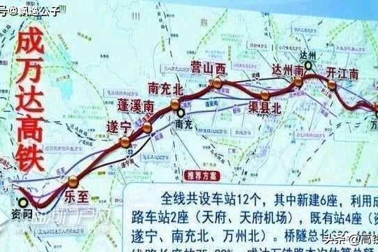 成达万高铁官方线路图