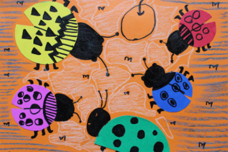 少儿创意美术《七星瓢虫》,好多可爱的小瓢虫啊!