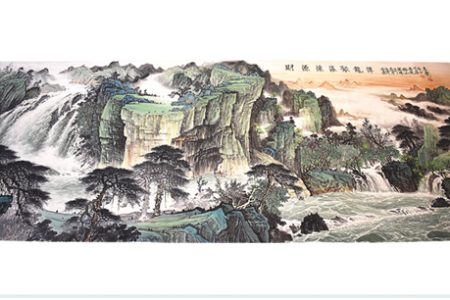 精美山水画 李金冬款