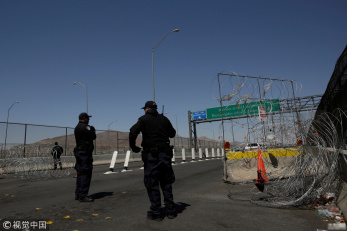 美国德州海关部分关闭与墨西哥边境桥梁-搜狐