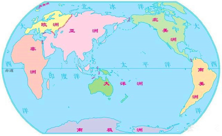 地图看世界同一块大陆为何分为亚洲和欧洲及七大洲的分界线