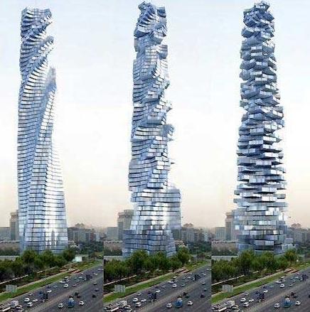 开眼了,迪拜首造旋转大厦, 80层都可独立转动