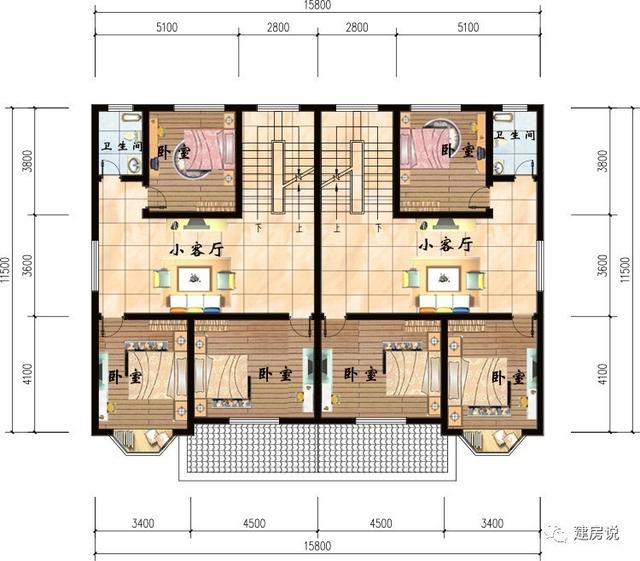 10款兄弟双拼农村别墅户型图这样建房才家庭和睦