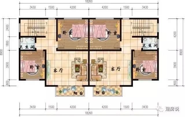 10款兄弟双拼农村别墅户型图,这样建房才家庭和睦