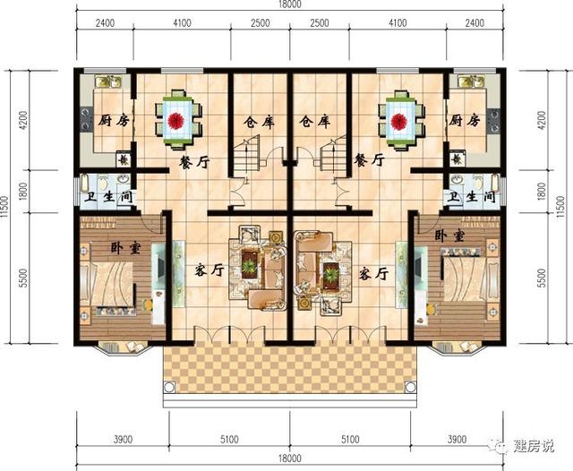 10款兄弟双拼农村别墅户型图,这样建房才家庭和睦