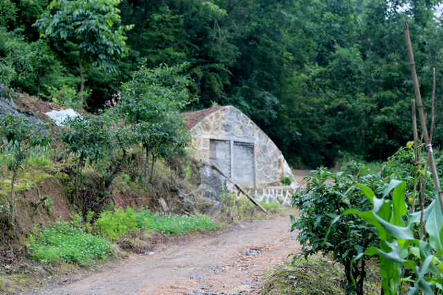 人还健在,坟墓建成,深山土家寨现"堆葬"墓