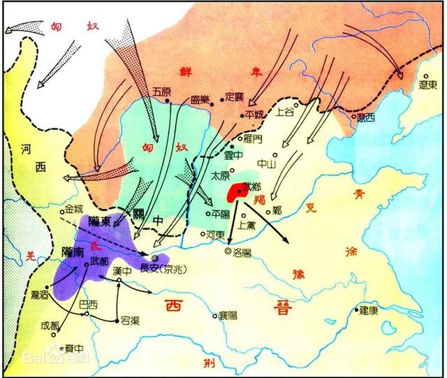 五胡十六国的人口_五胡十六国发生前的非汉族人口分布图(2)