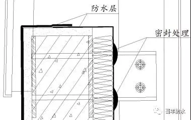 屋面幕墙预埋件防水构造