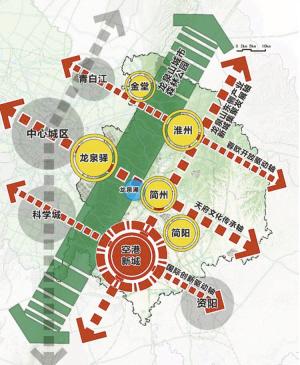 扩容版成都最新规划蓝图:两山夹一城变一山连两翼