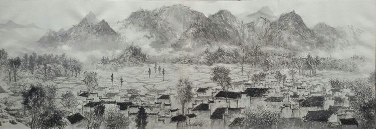 《烟雨屏山》一一戴建华国画山水写生作品欣赏