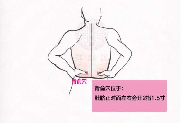 艾灸调理: ①肾俞穴