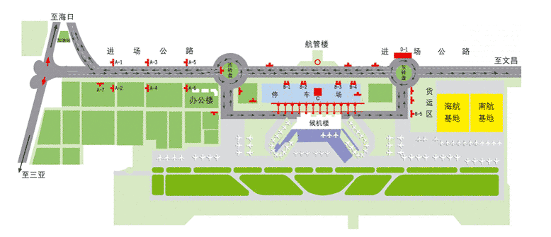 海口美兰机场示意图图片