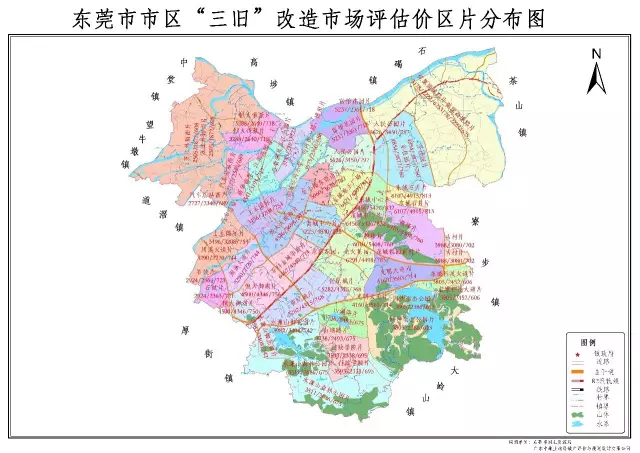 各镇街区片分布图 (点击图片可查看大图) 东莞市市区 虎门镇 松山湖