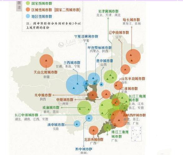 中国12个国家级城市群，你在哪个群?