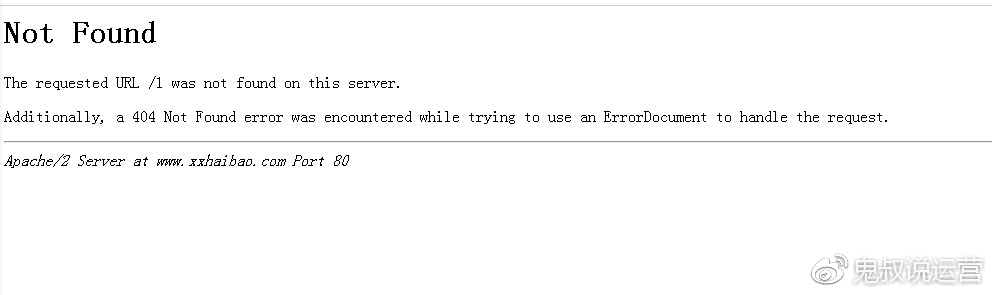 【鬼叔说运营】404 not found错误页面详解
