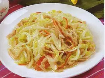 3.白菜炒肉丝