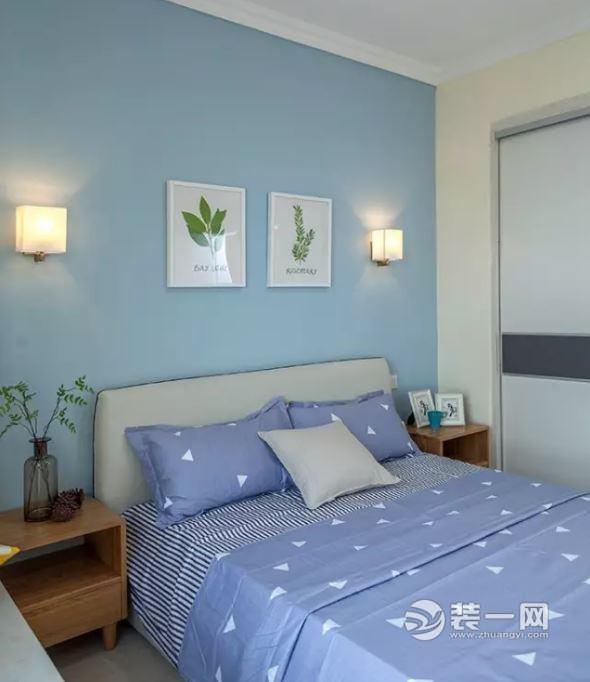 蓝色是最有利于睡眠的颜色,睡眠不好的朋友不妨把卧室墙面颜色刷成浅
