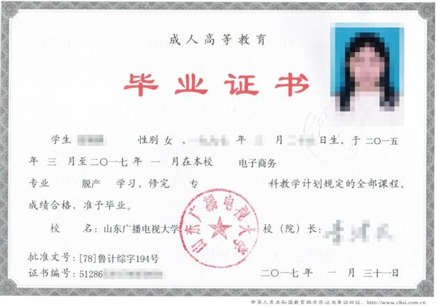 怎么拿山东广播电视大学毕业证书(学费低专业