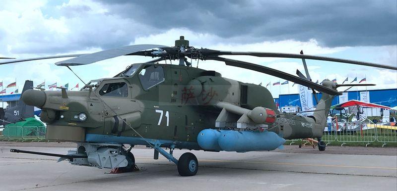 俄国版阿帕奇武装直升机2017莫斯科航展的米28h