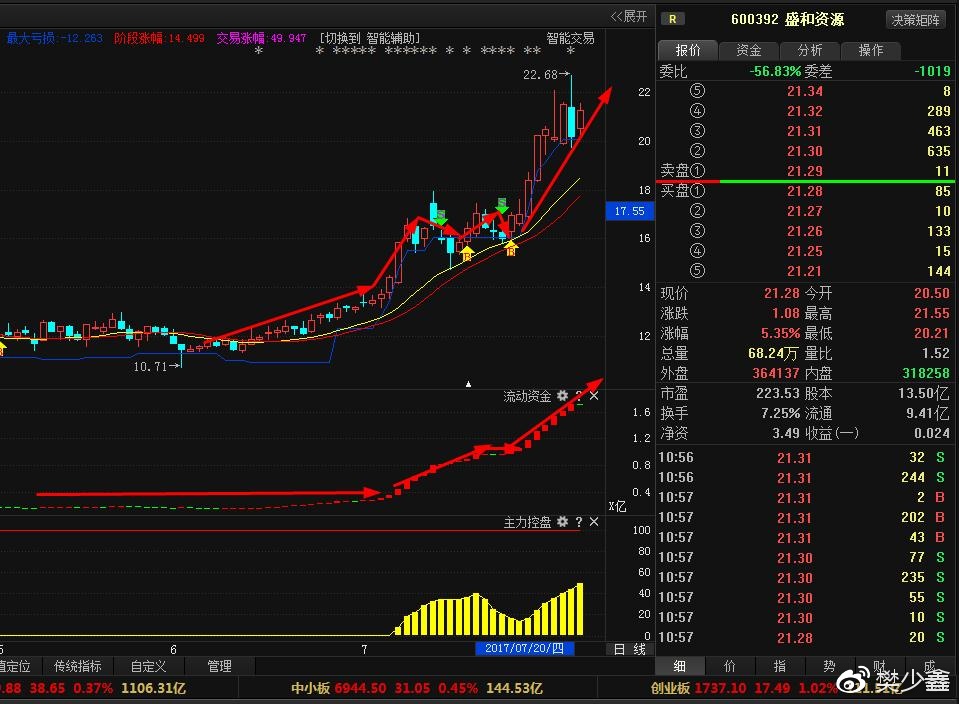 盛和资源(600392)股票短线操作技巧 !