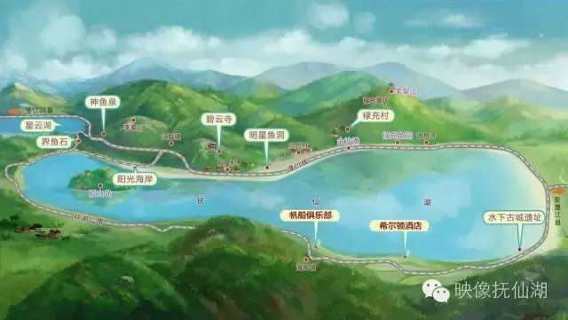 抚仙湖旅游地图图片