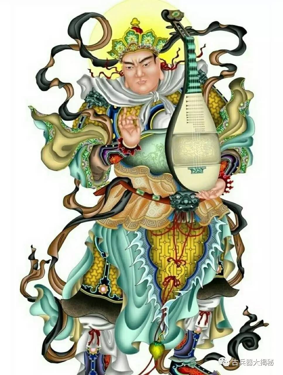 魔家四将中的魔礼海,手持琵琶,被封为持国天王,位列四大天王之一.