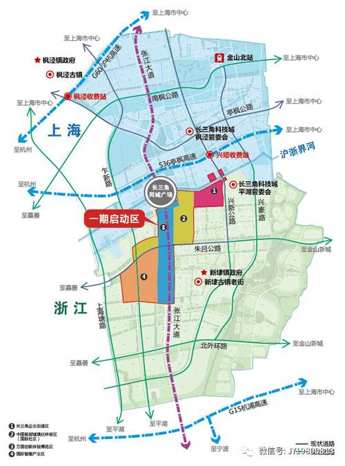 总规划面积87平方公里,其中浙江平湖市境内45平方公里,上海枫泾镇境内