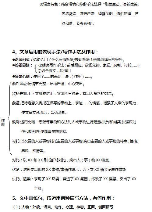 语文"万能答题公式",学会了老师都不舍得扣分