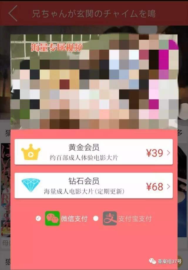 名为"xx影院"的色情app,他随便点开一个视频,播放到20秒时视频暂停了