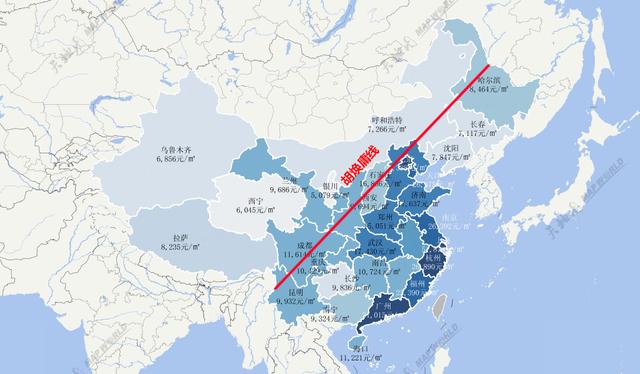 7月最新房价出炉 房价和胡焕庸线还有这样的关系