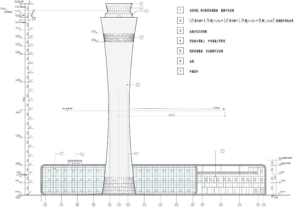 项目名称:郑州新郑国际机场新塔台及附属建筑工程设计团队:王振军,邓