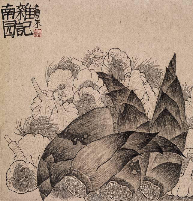 老圃作品傅小宁陕西国画院花鸟画院画家,国家一级美术师,中国女画家