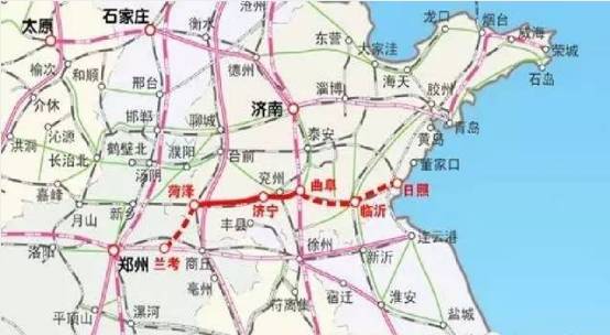 同时规划兖梁城际,泰曲城际两条城际铁路以及"两横三纵"普通铁路网络.