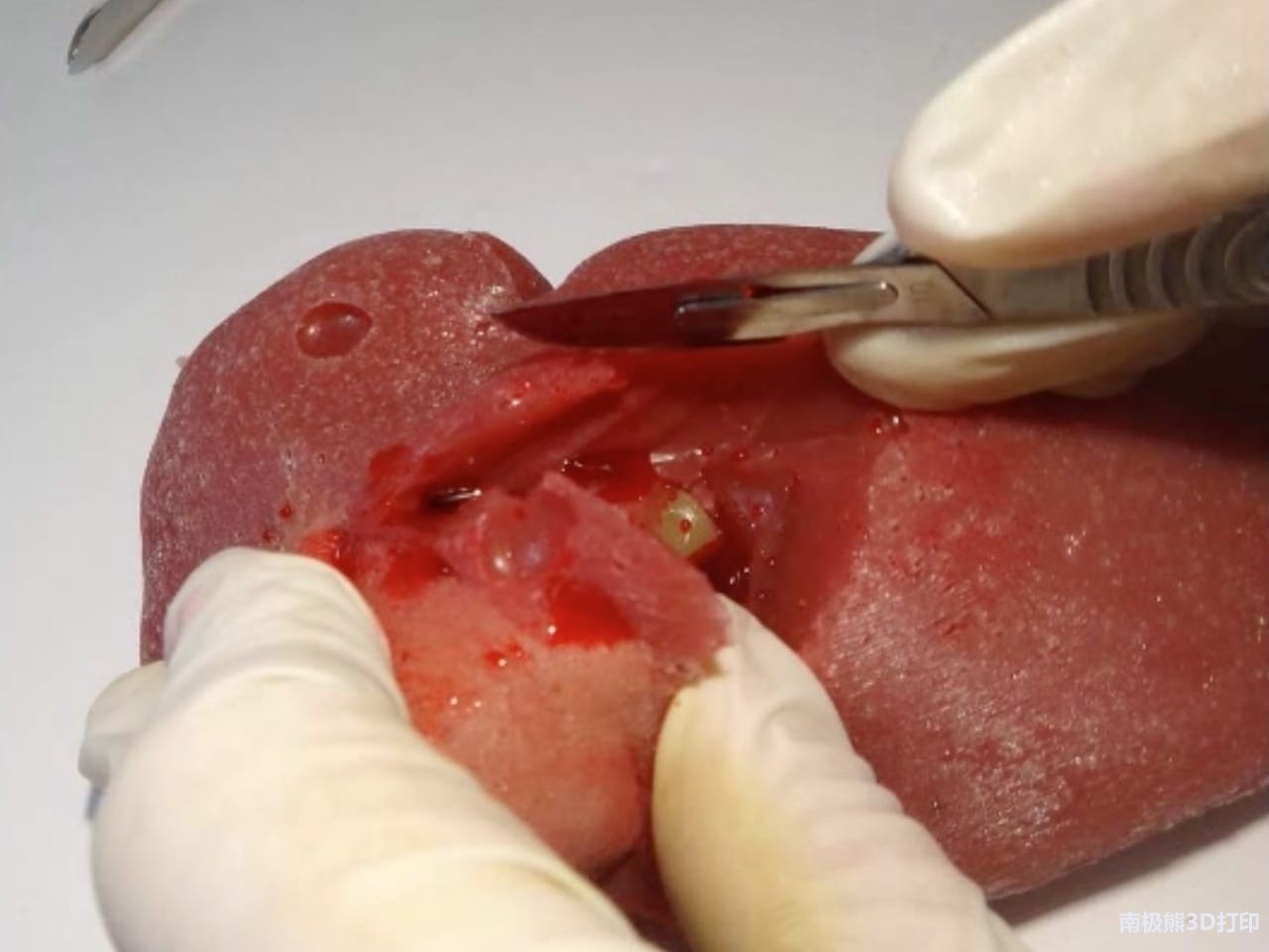 能切割会流血的3d打印硅胶器官模型,绝对的医用神器