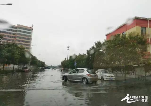 朔州:大雨过后,私家车各种水上漂