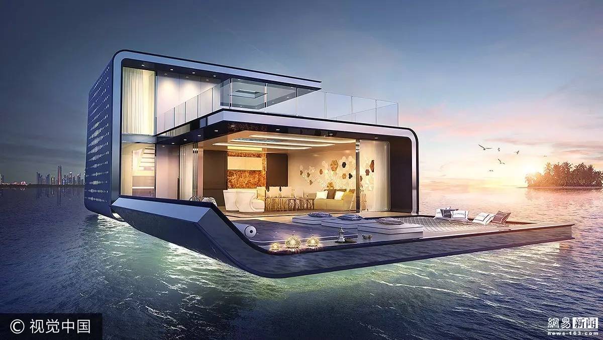 太美了!迪拜水上漂浮别墅走红 售价超2千万
