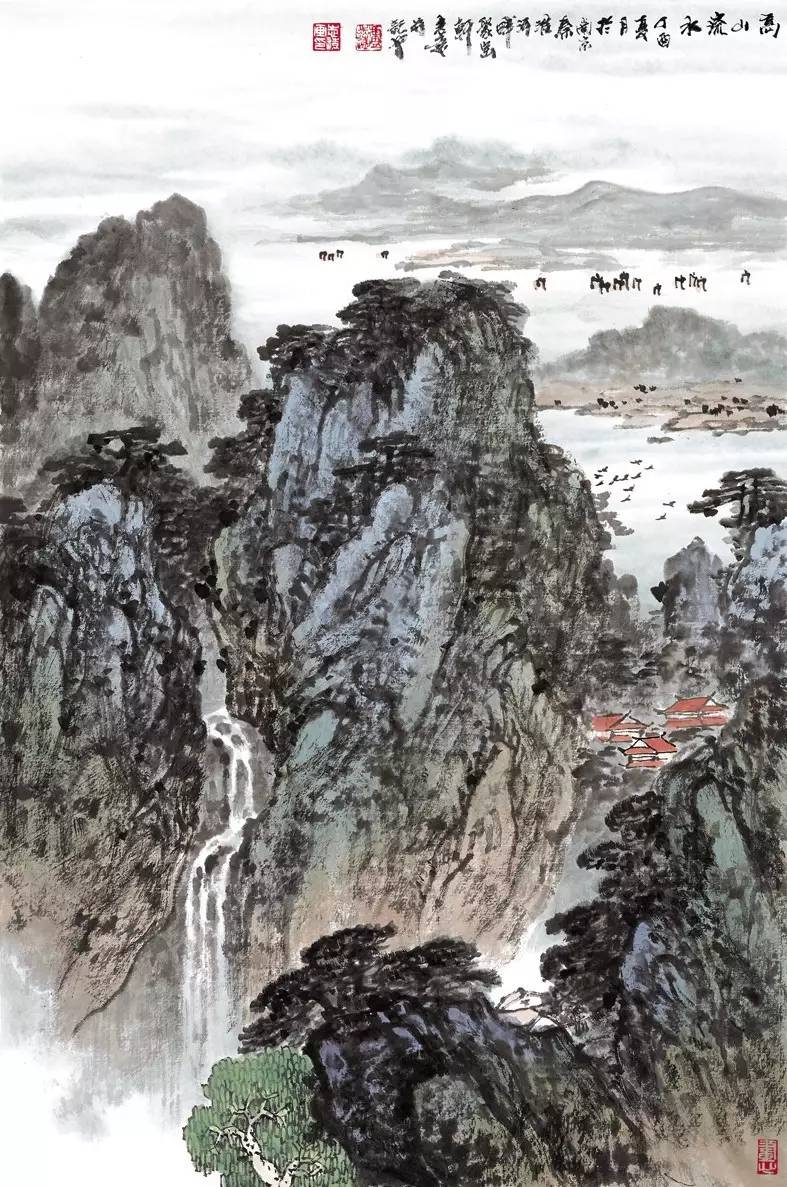 国画 大好河山 69cm×46cm