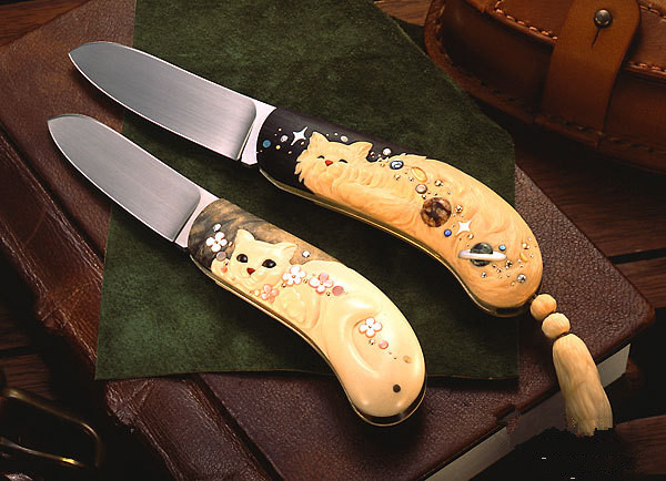 唯美刀具-日本美女刀匠平山晴美和ta的手工折刀
