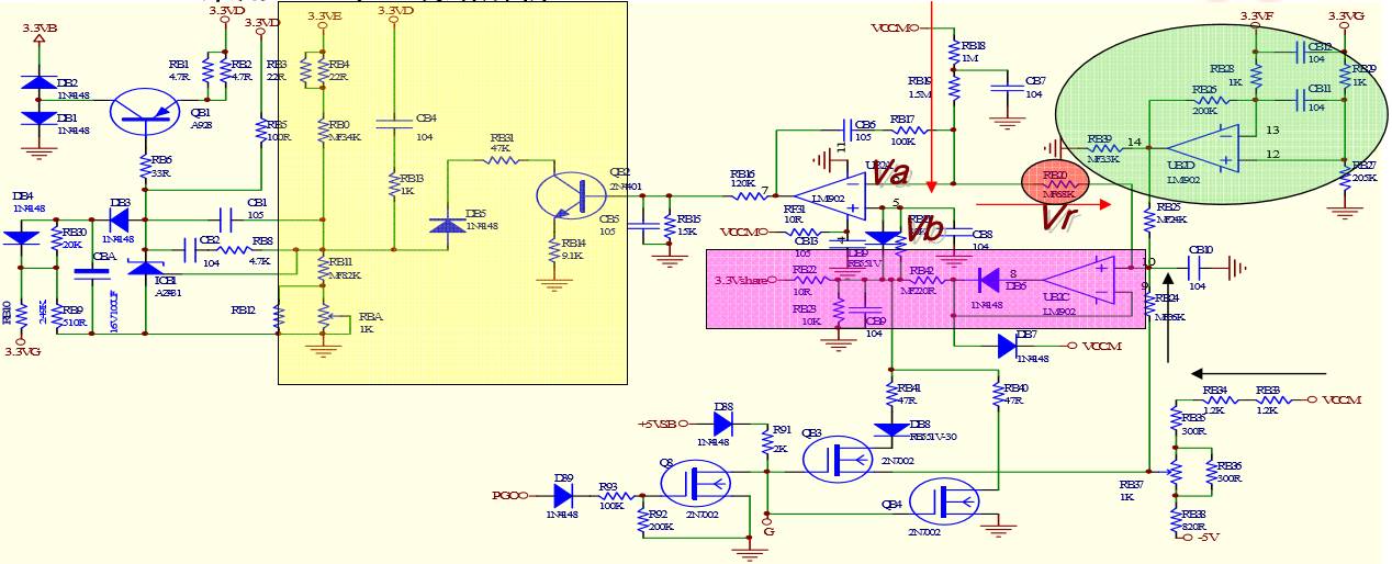 六,现行生产的均流线路分析: a,采用lm2902线路解析