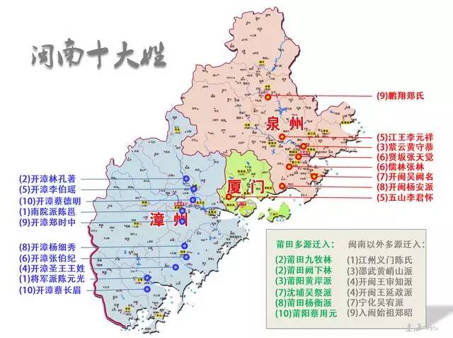 必看闽南姓氏厦漳泉十大姓竟然来自同一个地方