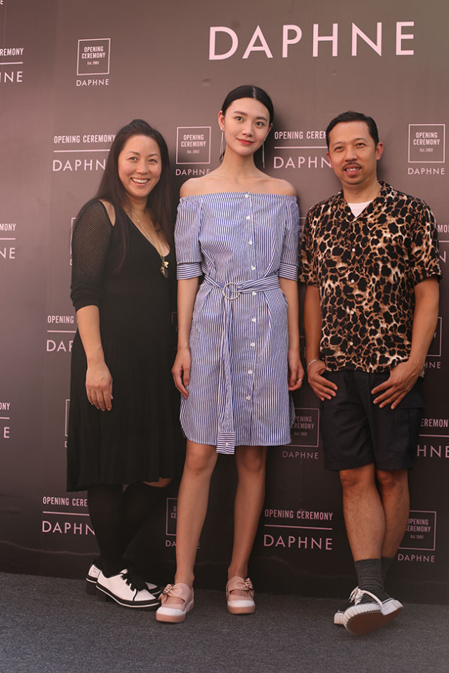 马慧慧&何若阳&郑西妮 三大超模助阵op x daphne 新品派对,比少女更