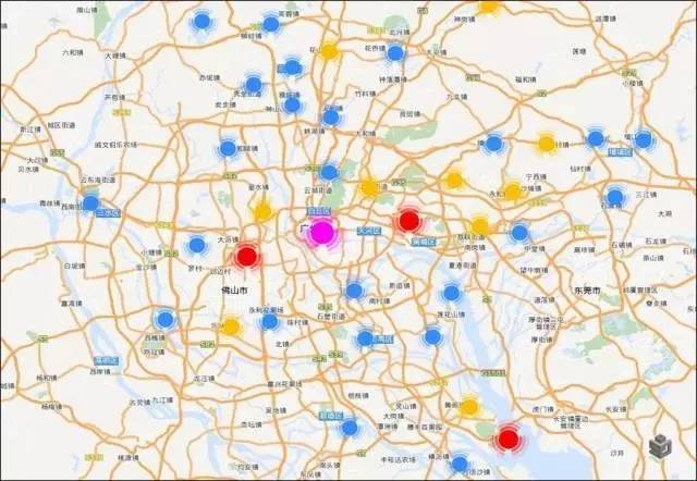 图6-广州90后看房区域关注度热力图