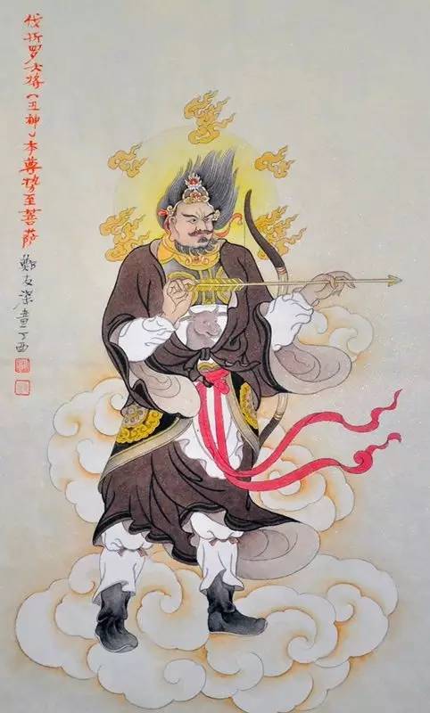 《牛》34*45cm/ 伐折罗大将.为丑神,本尊势至菩萨.又译为金刚大将.