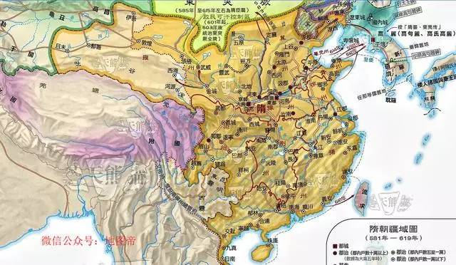 地图上的大唐帝国图片
