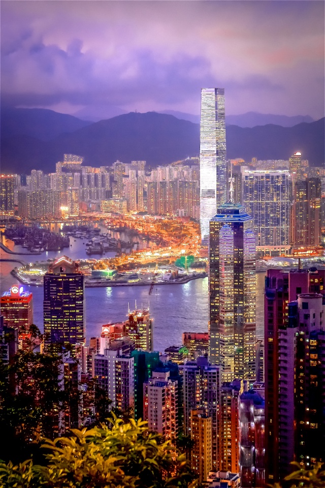 太平山顶香港夜景