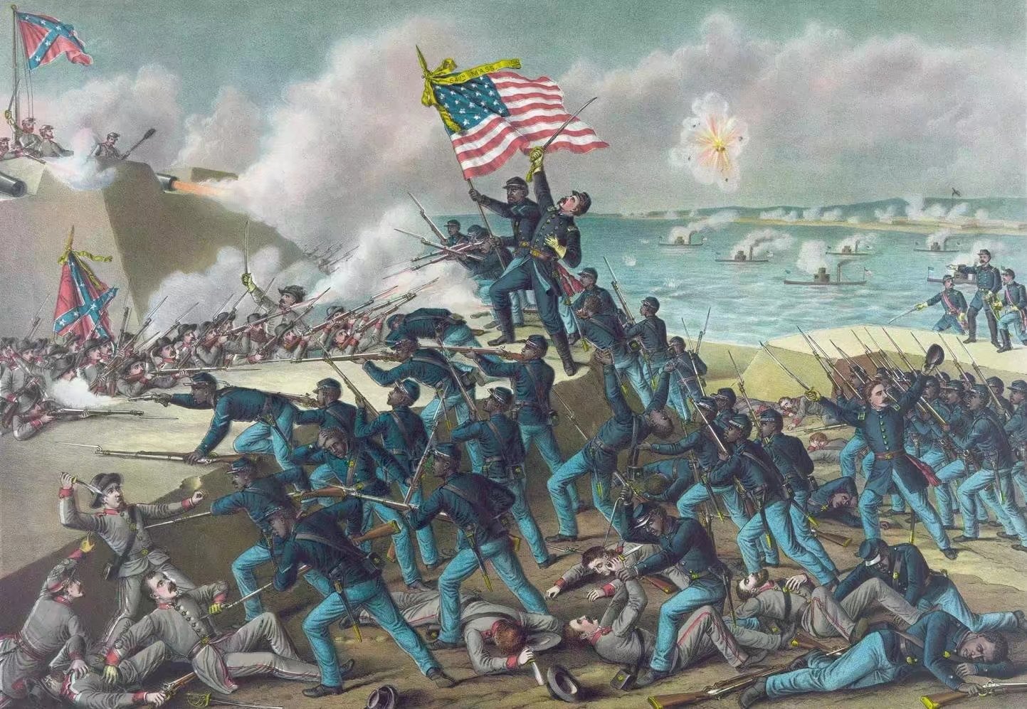 美国南北战争油画