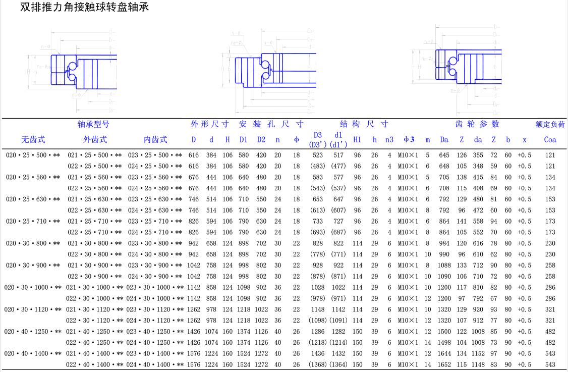 单向推力球轴承型号对照表 2