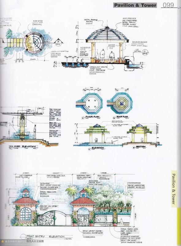 平立剖 节点 手绘 施工图,一次性全搞定!