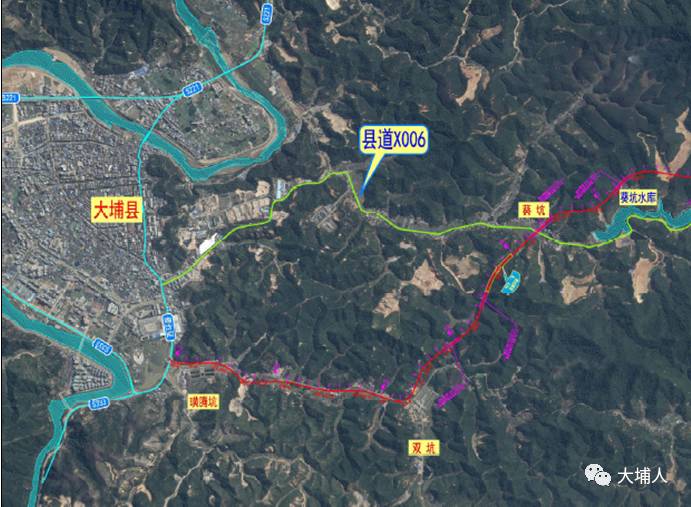 大埔这条公路的改建走向图及道路效果图曝光